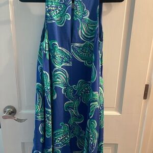 Lilly Pulitzer Blue and Green Maxi Sundress